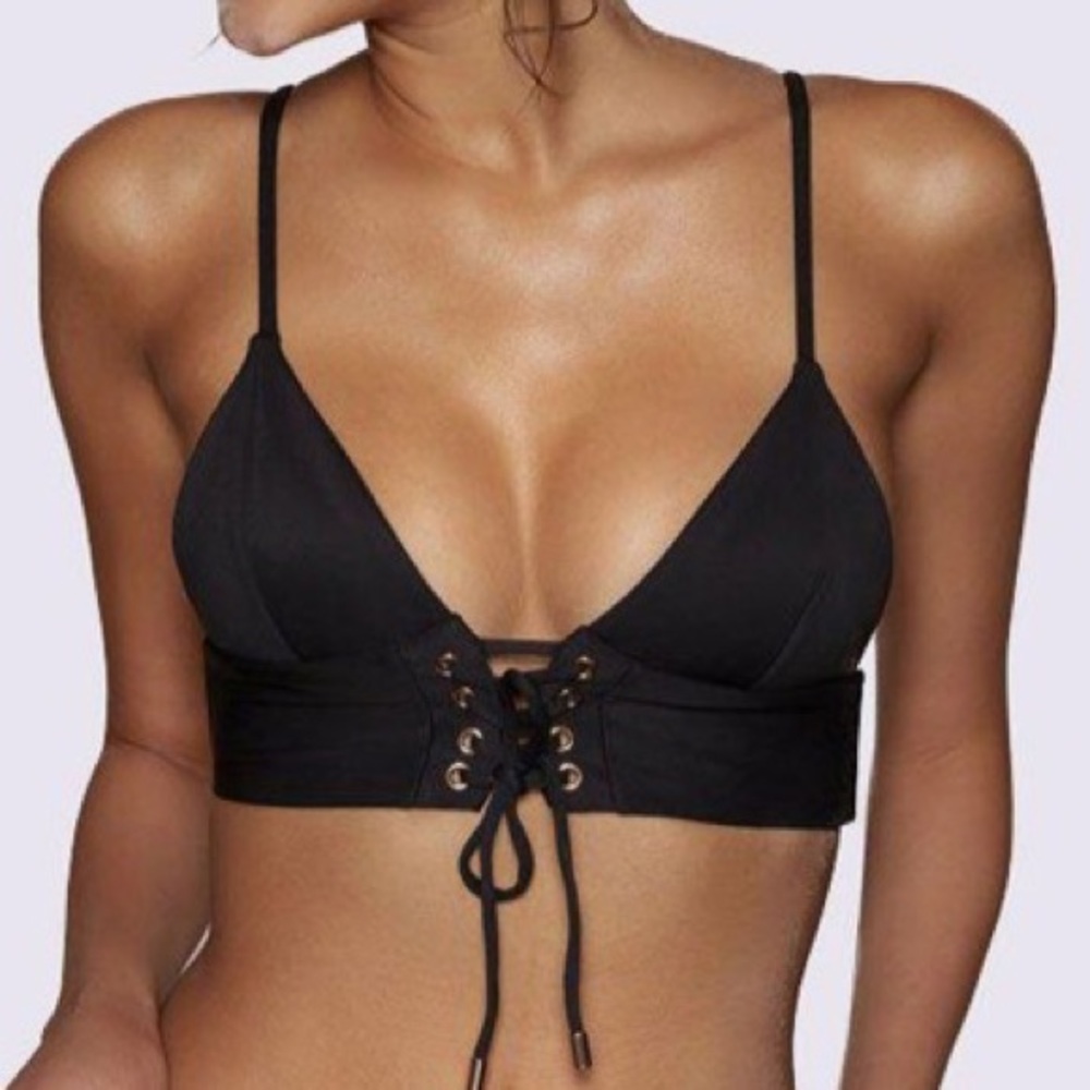 Kopper & Zink 🆕NWT Tobi Lace-up Bikini Top